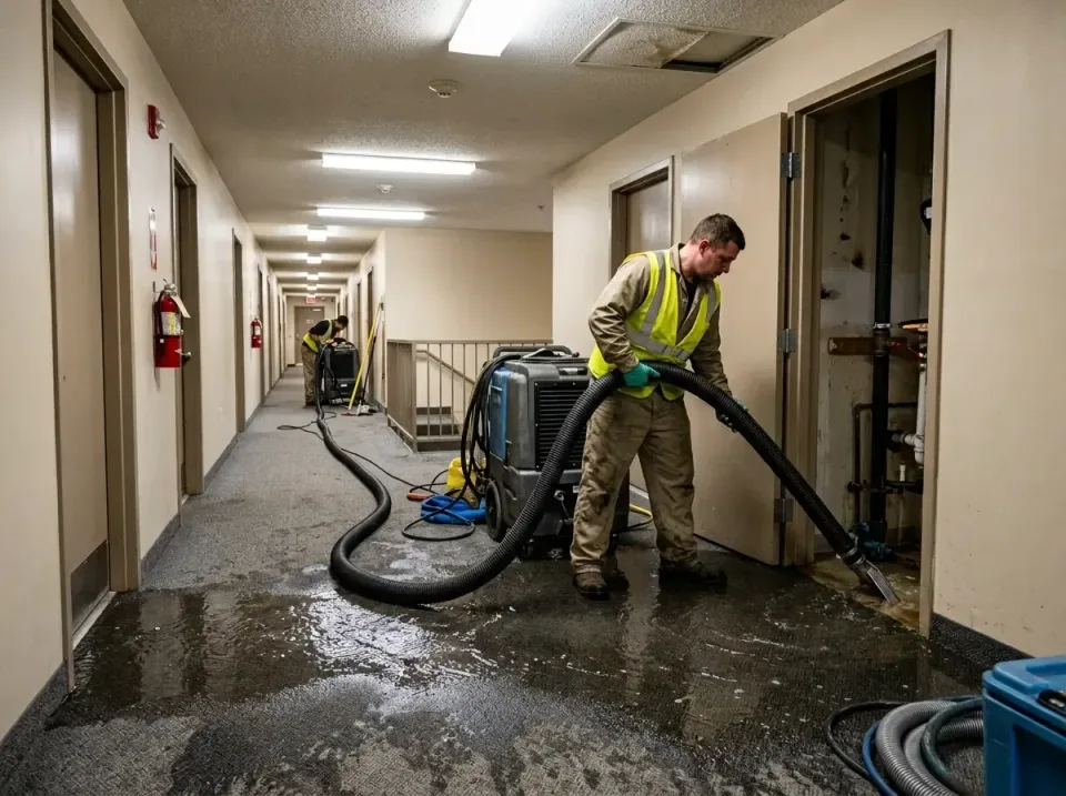 multi-unit-apartment-hallway-f-005 — frequently asked questions, Emergency Burst Pipe Water Extraction & Removal in Lake Wal…